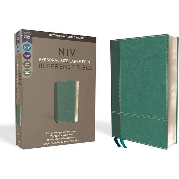 NIV, Personal Size Reference Bible, Large Print, Leathersoft, Tan